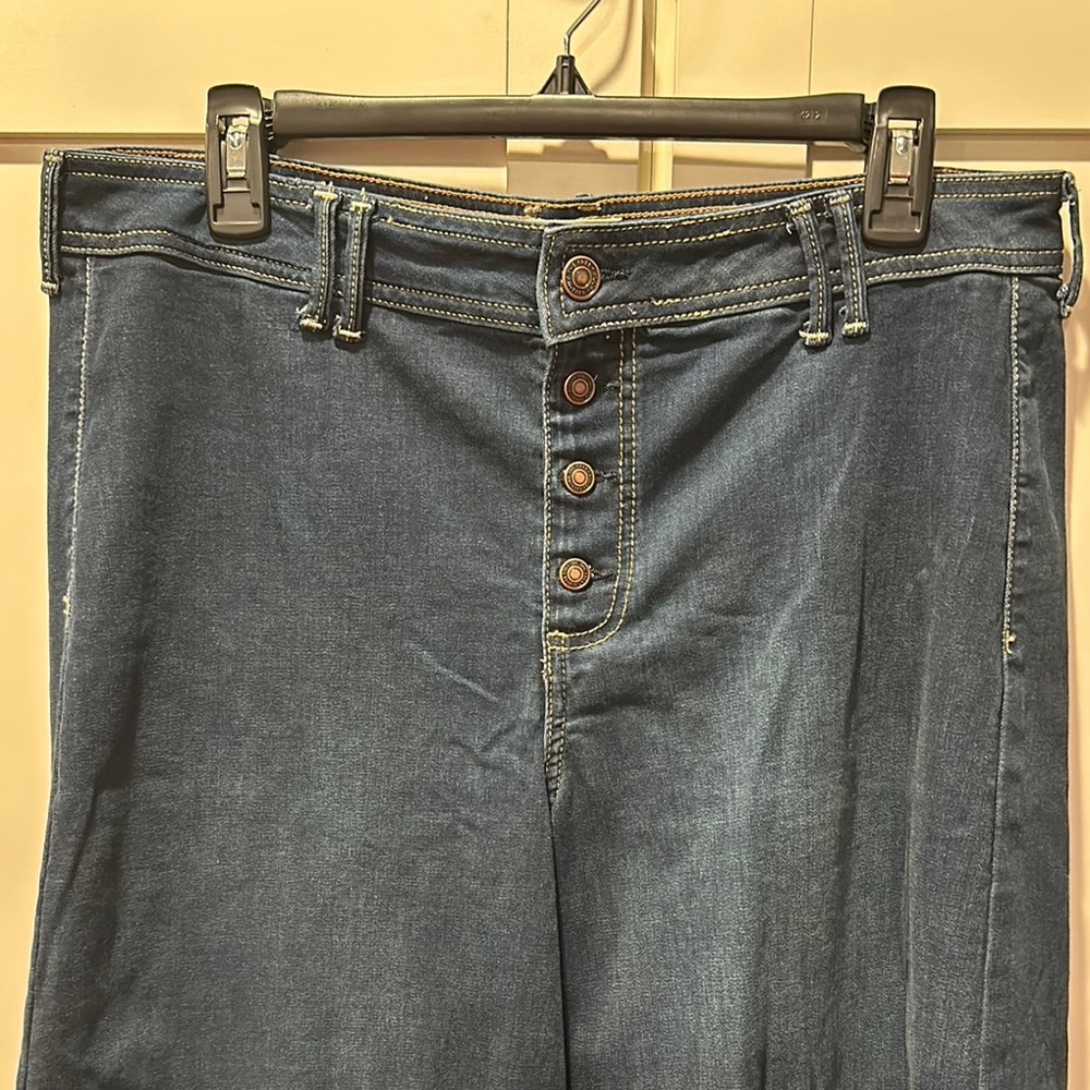 Free People Dark Blue Flare Jeans - Picture 3 of 4